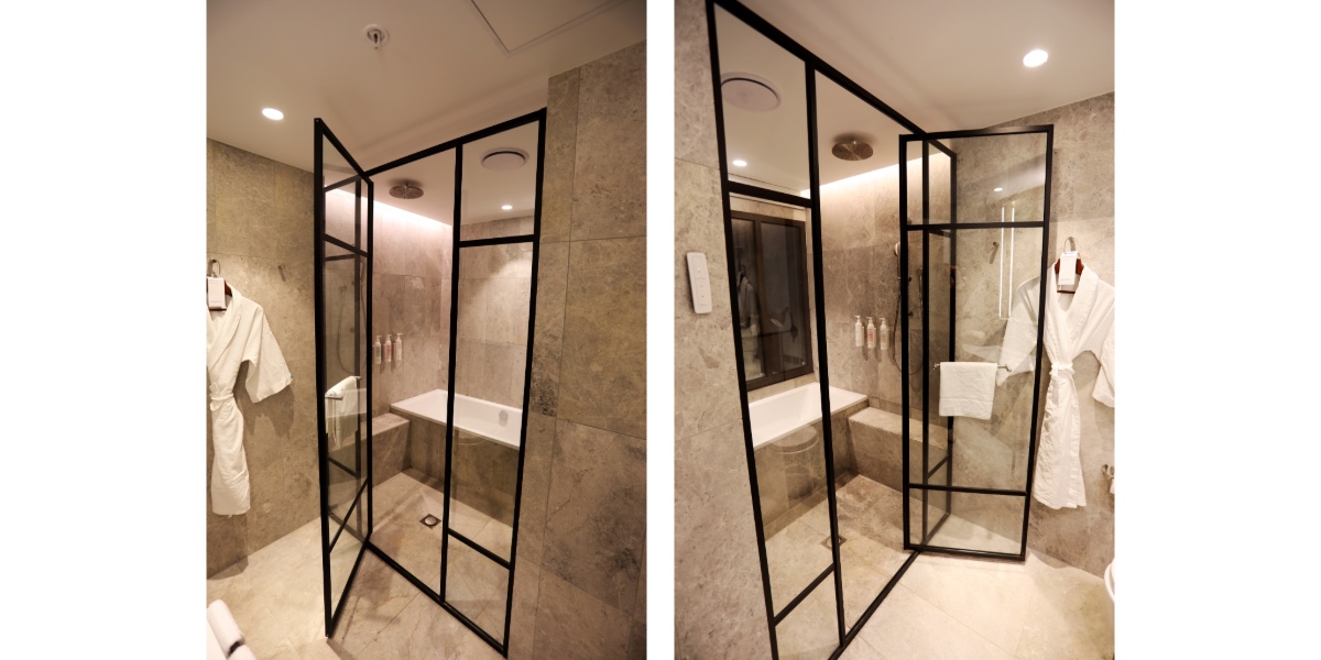 Enclosed Shower Area (image provided by Pivotech Architectural).